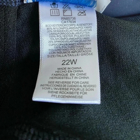 GABAR |Women’s Mixed Floral Print Shirred Front One Piece Swimsuit Plus Size 22W - Picture 8 of 8